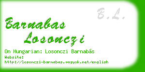 barnabas losonczi business card