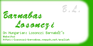 barnabas losonczi business card